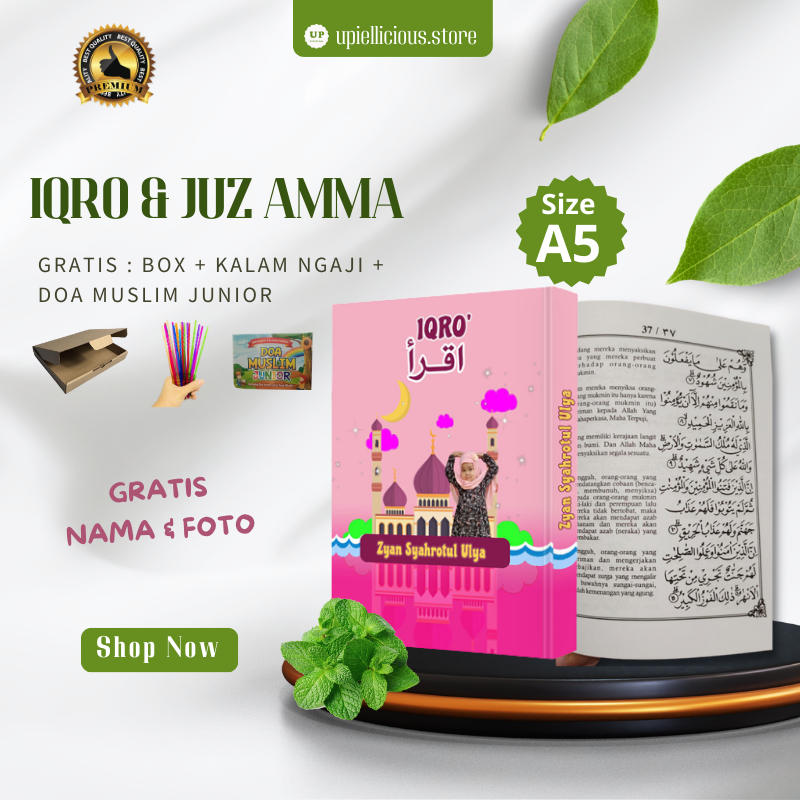 IQRO JUZ AMMA CUSTOM NAMA FOTO HARDCOVER - IQRA JUZ AMMA CUSTOM - IQRO ANAK - BELAJAR HURUF HIJAIYAH