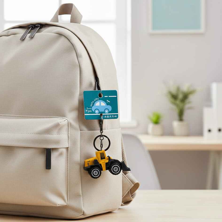 Miniatur Bulldozer Keychain - Koleksi Alat Berat Diecast - Aksesoris Tas