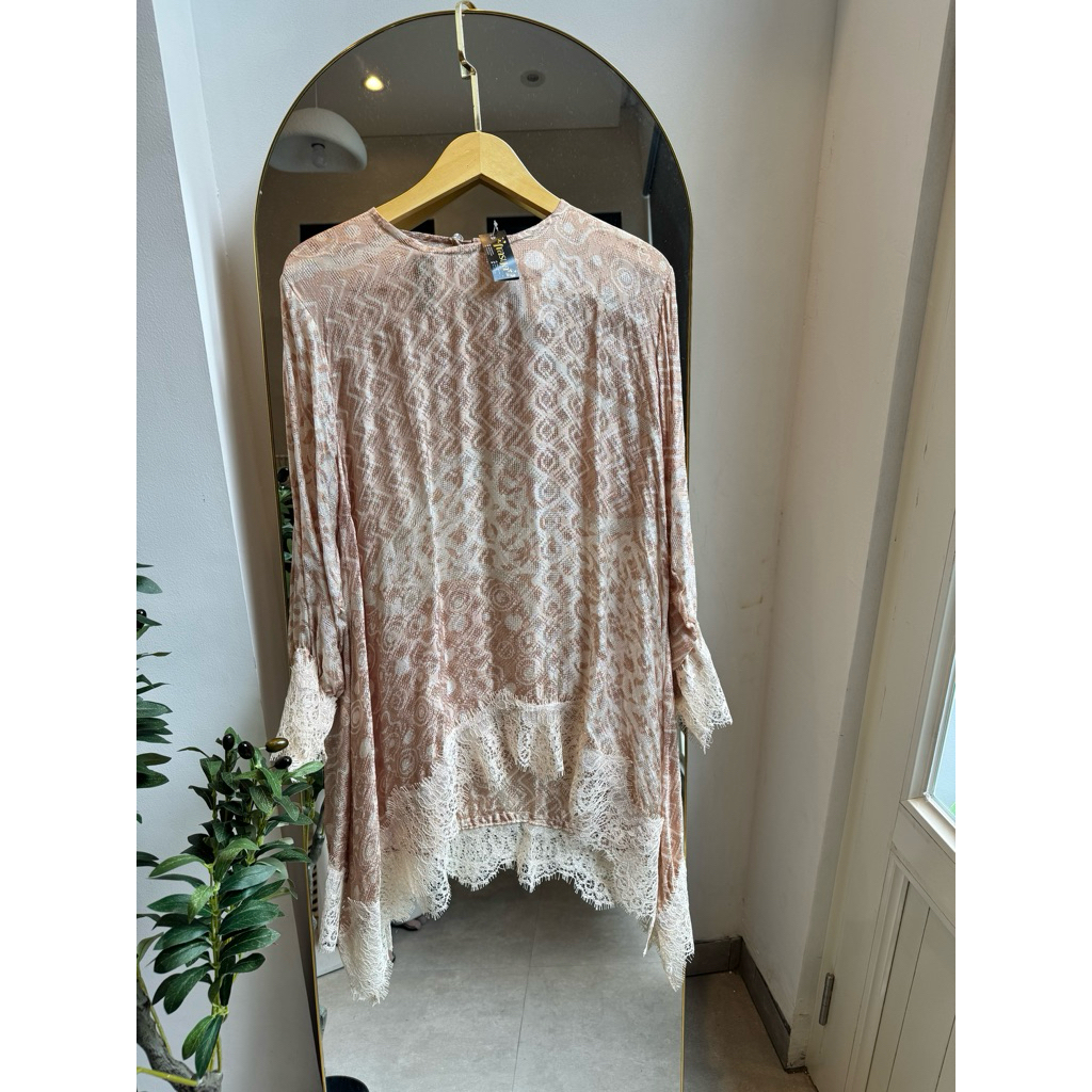 FRASYA BUTIK | Set Kaluna Blouse Batik Viscose Renda Celana Kulo