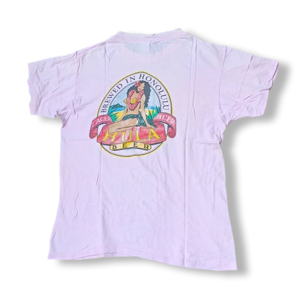 VINTAGE BREWED IN HONOLULU HULA BEER HAWAII T-SHIRT | KAOS | KDU