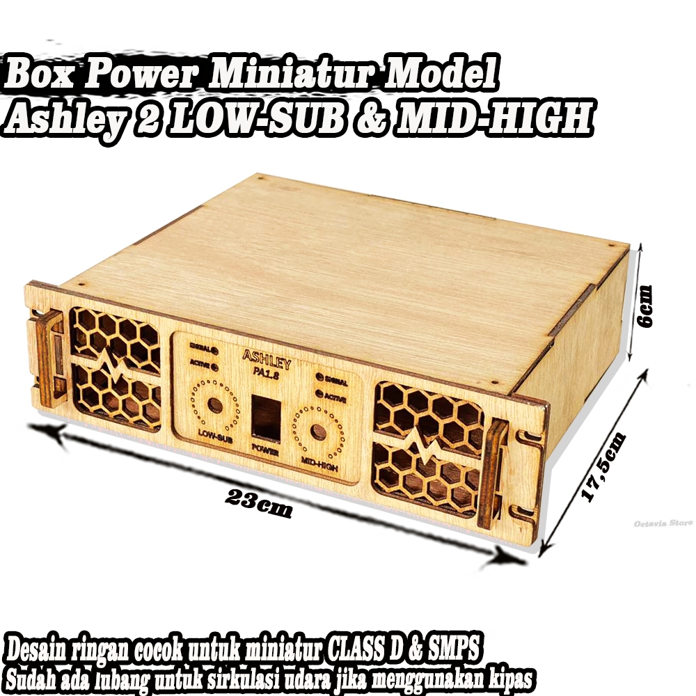 Box Power Miniatur Model ASHLEY 2 Channel 2 Karakter