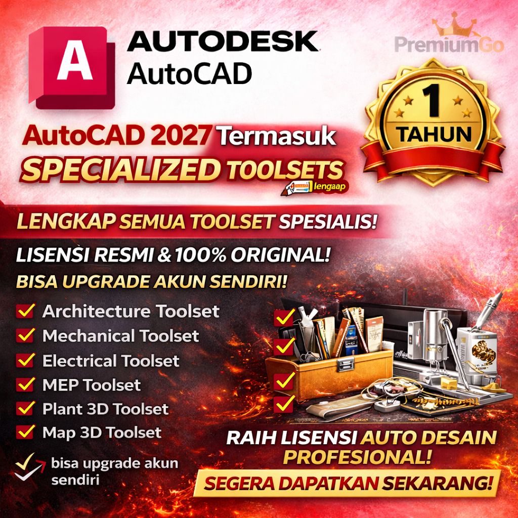 AutoCAD 2027 Toolset Lengkap Privat Original Bisa Upgrade Akun Sendiri | aix.software
