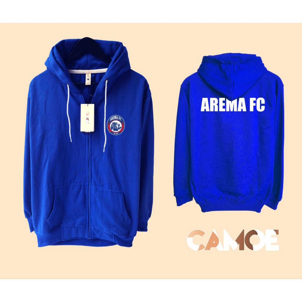 Jaket Hoodie Zipper Arema FC Logo