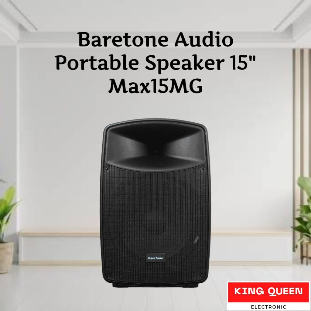 BARETONE AUDIO PORTABLE SPEAKER 15 INCH | MAX15MG