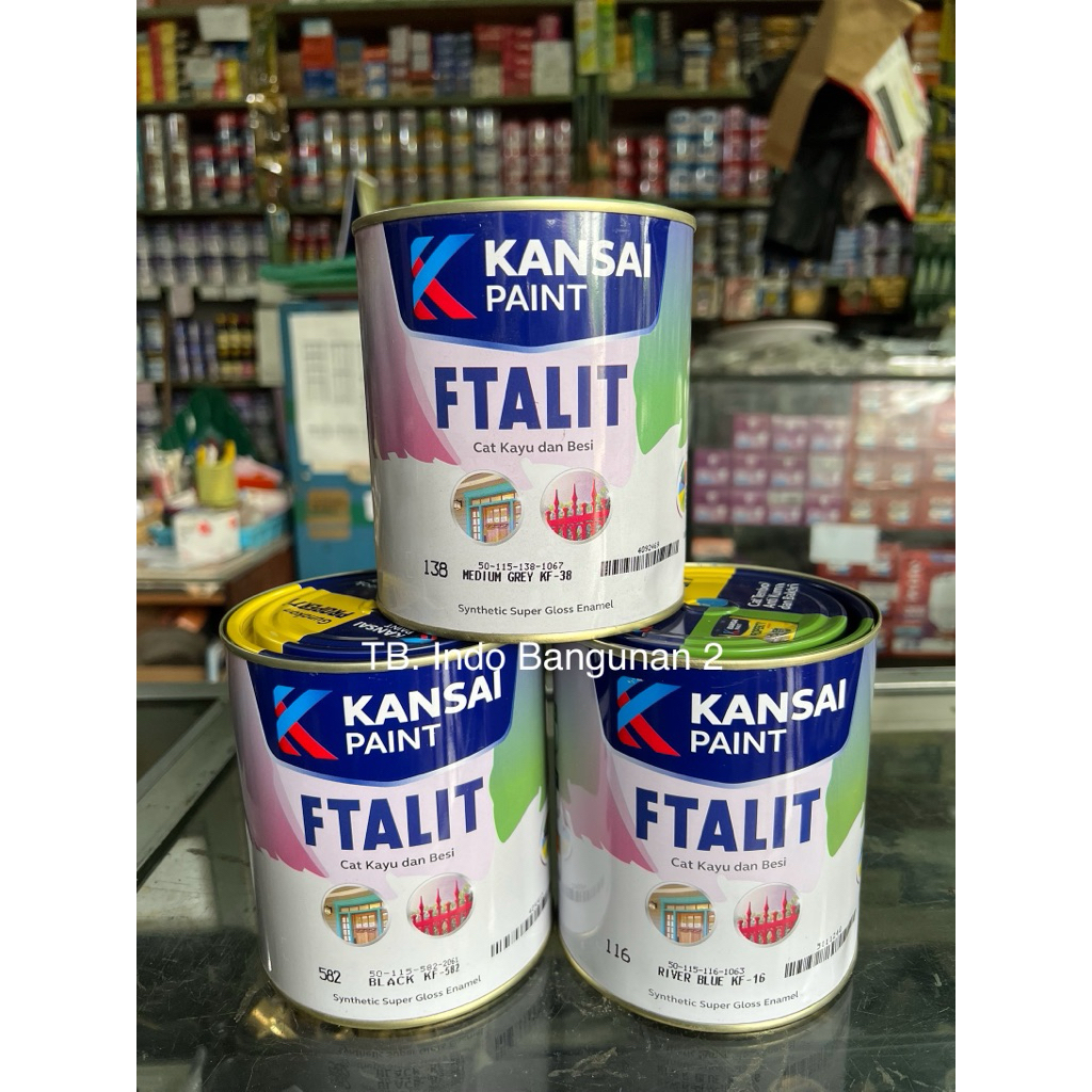 Cat Kansai Ftalit / Cat Besi dan Kayu Kansai Ftalit 1kg