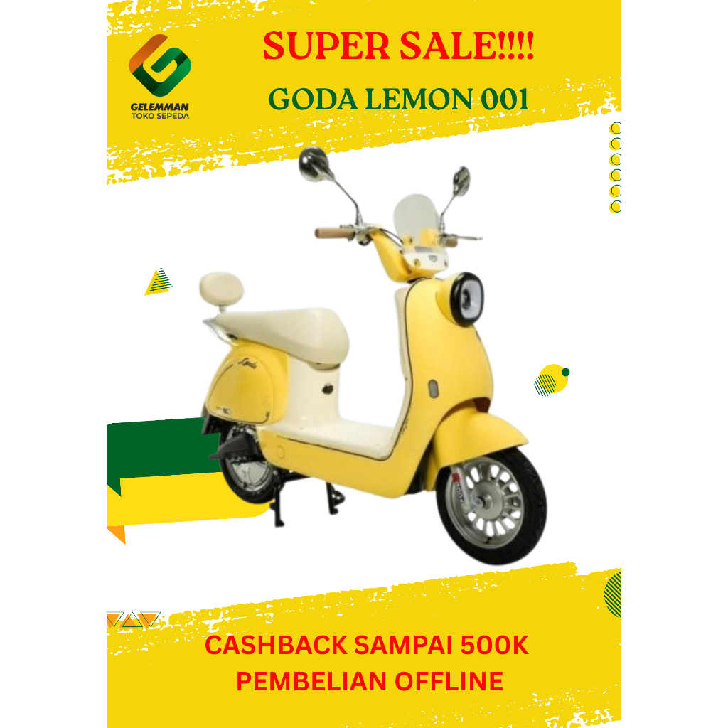 Sepeda Listrik Goda Lemon 001 Goda Lemon 600 Watt