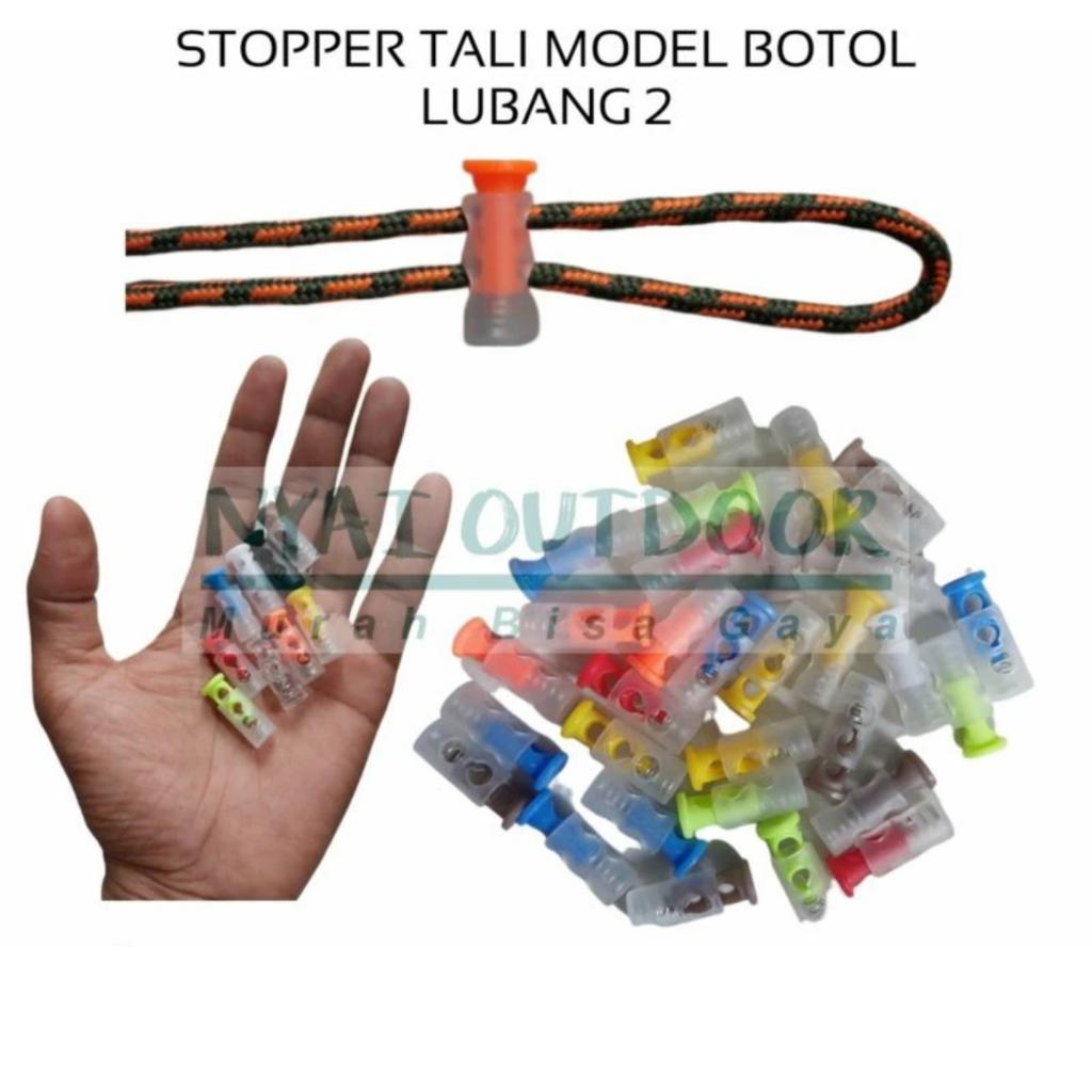 stopper bentuk botol bening polos stoper gelang tali masker