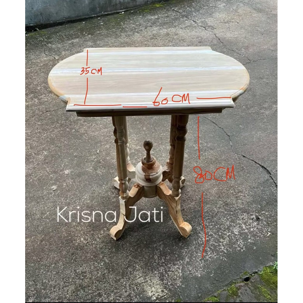 MEJA LILIN OVAL MEJA DINDING MEJA SUDUT MEJA KLASIH DERMAGA FURNITURE JEPARA
