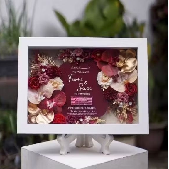 Mahar pernikahan frame 3D/ Mahar murah tidak murahan / Hadiah pernikahan / Kado wisuda pembuatan bis