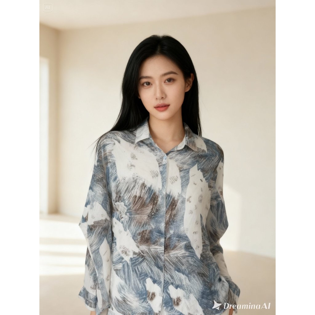 blouse viscose oversized ixora atasan blus branded wanita