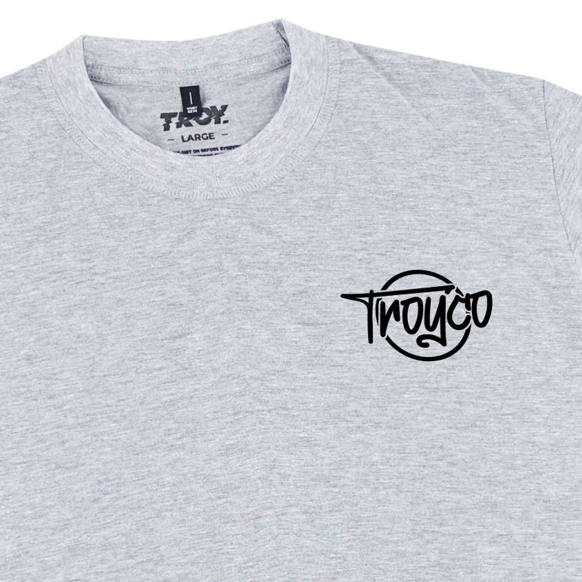 Troy Company Tshirt Misty Sirke - Kaos Lengan Pendek Kaos Abu Misty MTD 3298