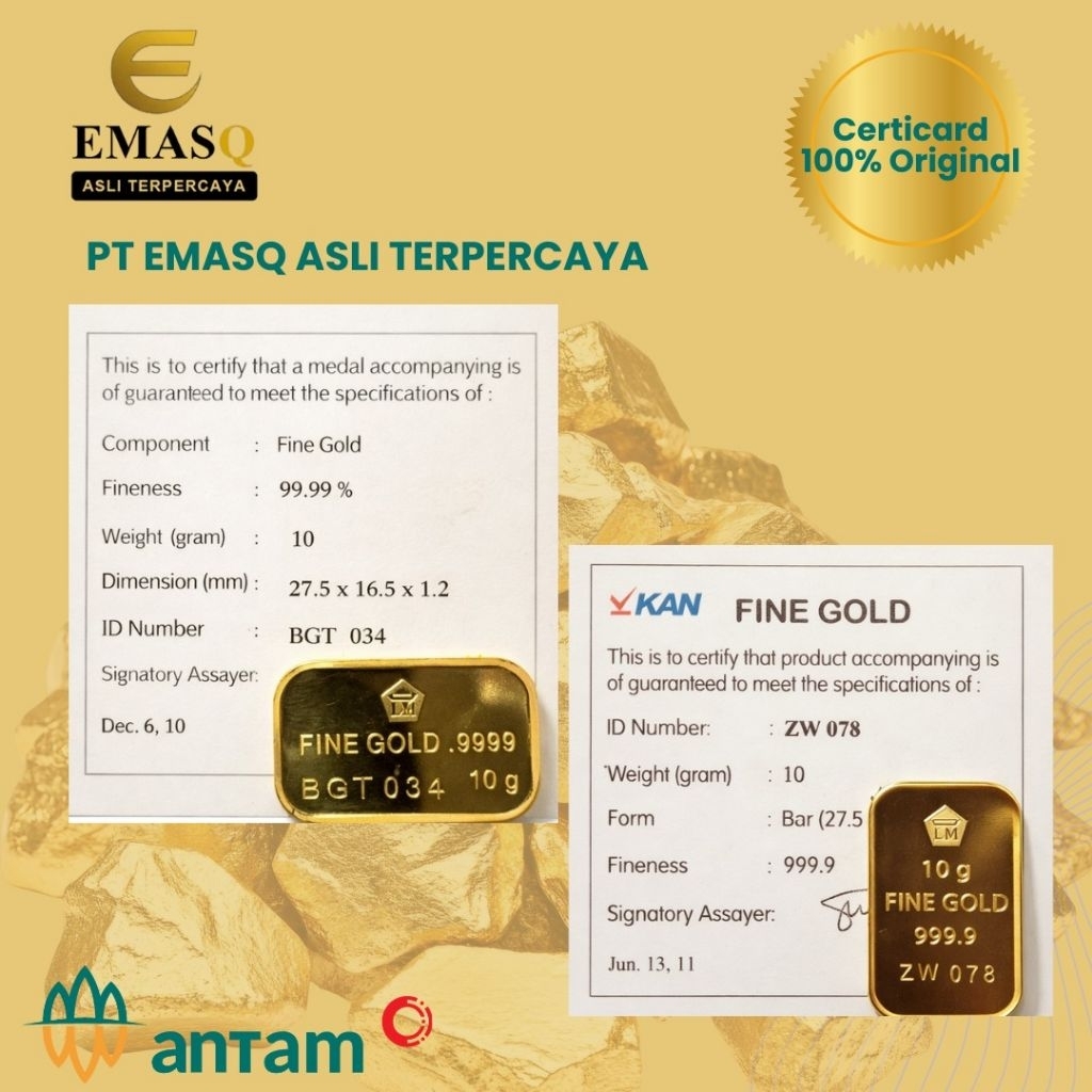 Emas LM Antam 2 Gram Retro Certicard 100% Original
