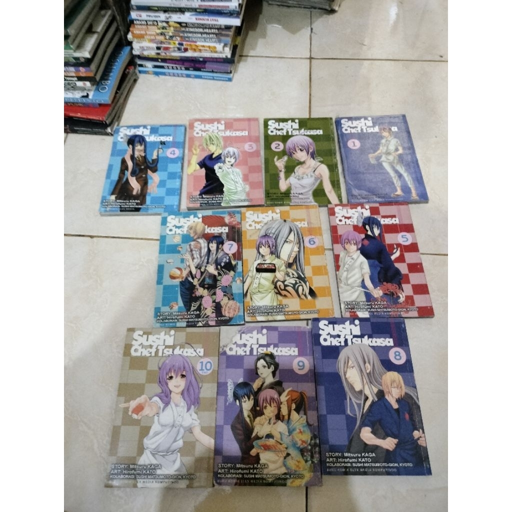 Komik Mitsuru Kaga & Hirofumi Kato - Sushi Chef Tsukasa 1-10 (End)