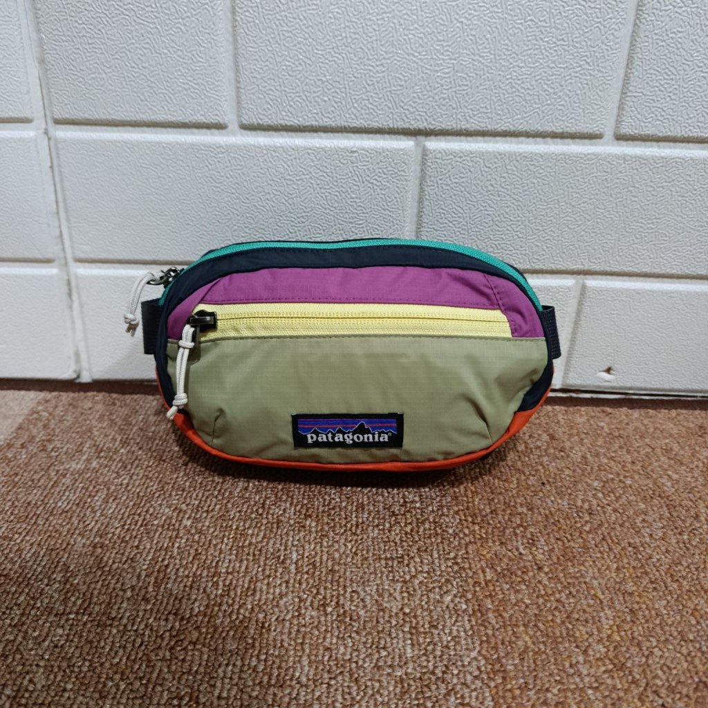 Tas Selempang Patagonia Terravia Mini Hip Pack 1L Original Patchwork/Gumtree Green Sling Bag Unisex