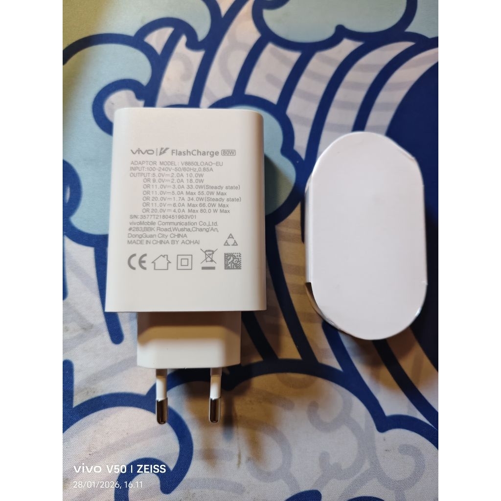 Charger Vivo 80 Watt Original bawaan
