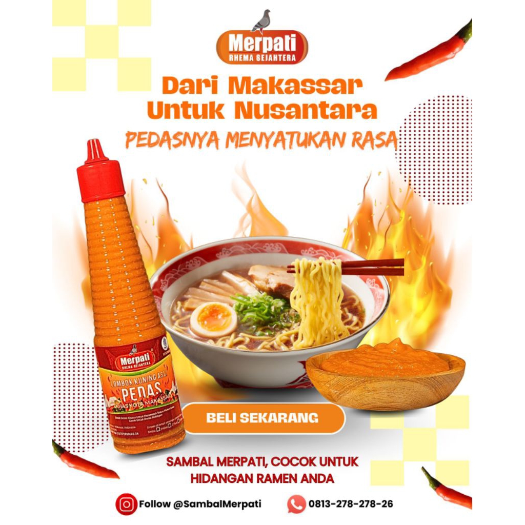 Sambal Lombok Kuning Merpati Khas Makassar Ukuran 140ml