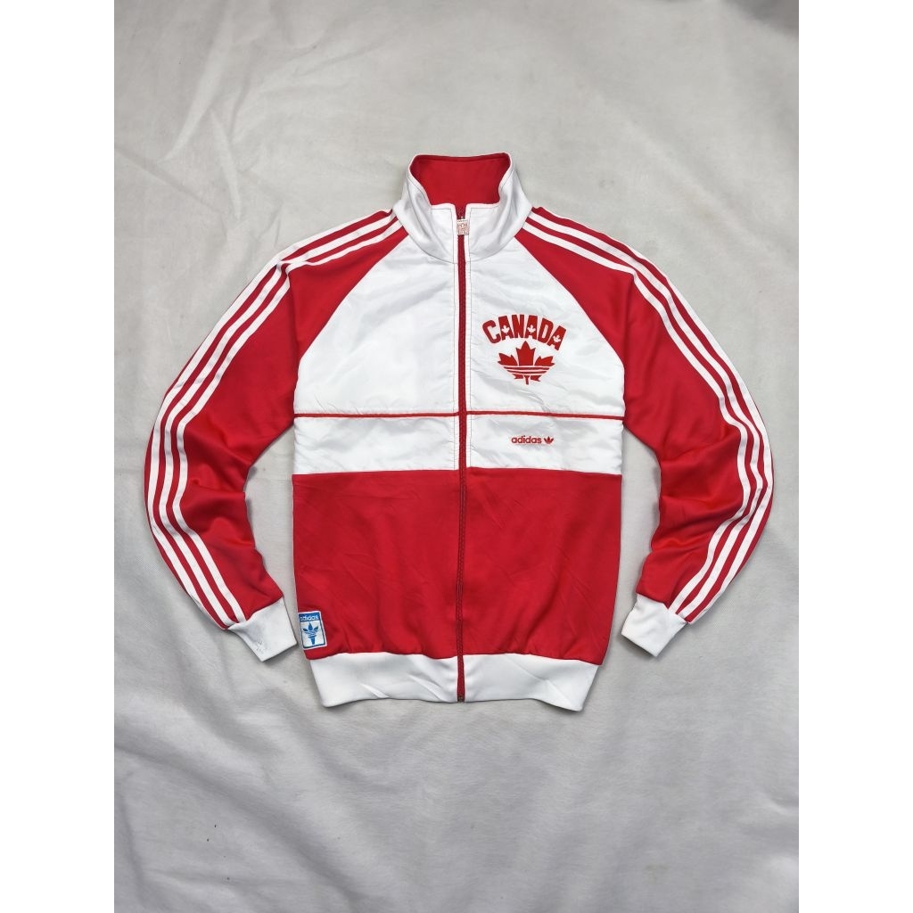 Vtg Ad*da* Canada Olympic Tracktop Jacket
