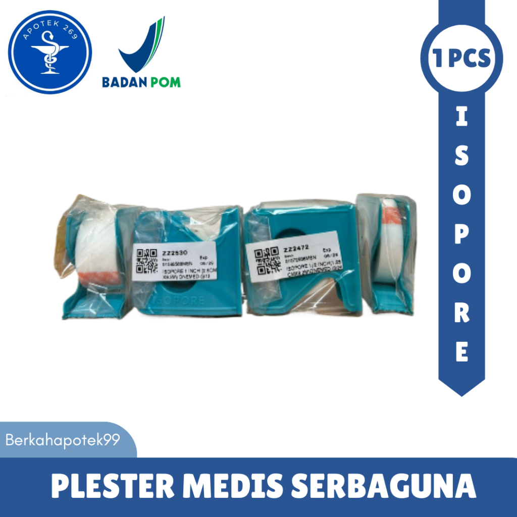 Plester - ONEMED ISOPORE PLESTER KERTAS MEDICAL DISPENSER / 1 PLESTER MICROPORE PERBAN P3K