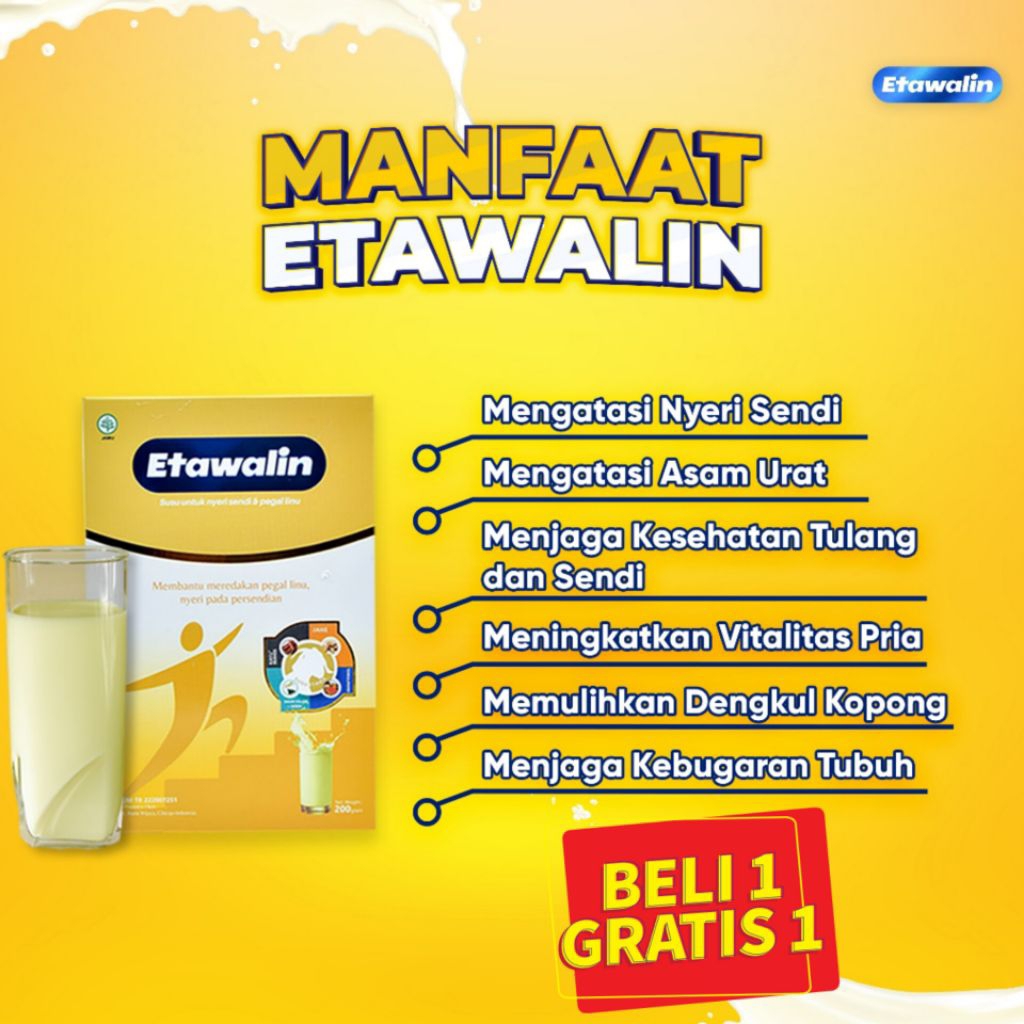 Etawalin Original 200gr Pilihan Tepat Ampuh AtasiAsam Urat Susu Kambing Etawa Bubuk BPOM Halal COD