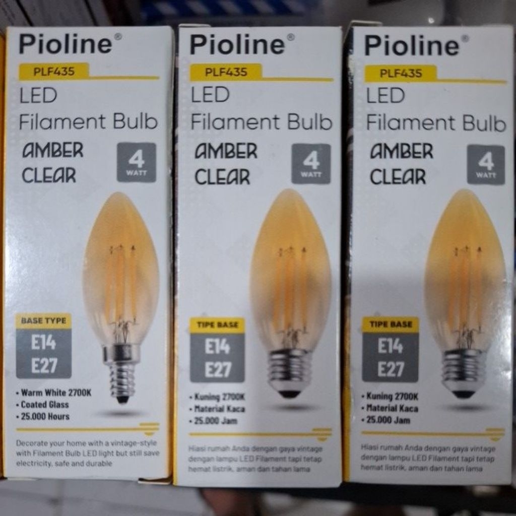 Pioline LED Filament Bulb 4Watt // Kuning // 2700K