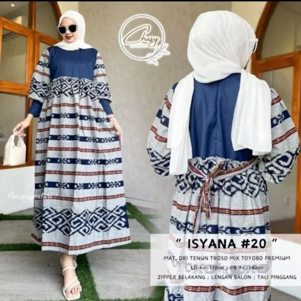 TERBARU GAMIS ISYANA TENUN WANITA ETNIK MOTIF ELEGAN
