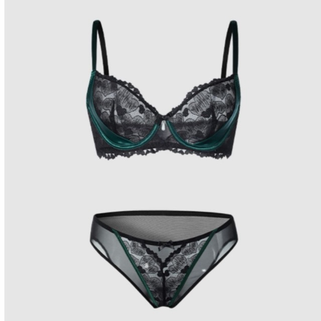 Nara Bra Set Setelan BH+CD Underwire Pakaian Dalam Wanita Lace Sexy Hot Renda Transparan VS Senza La