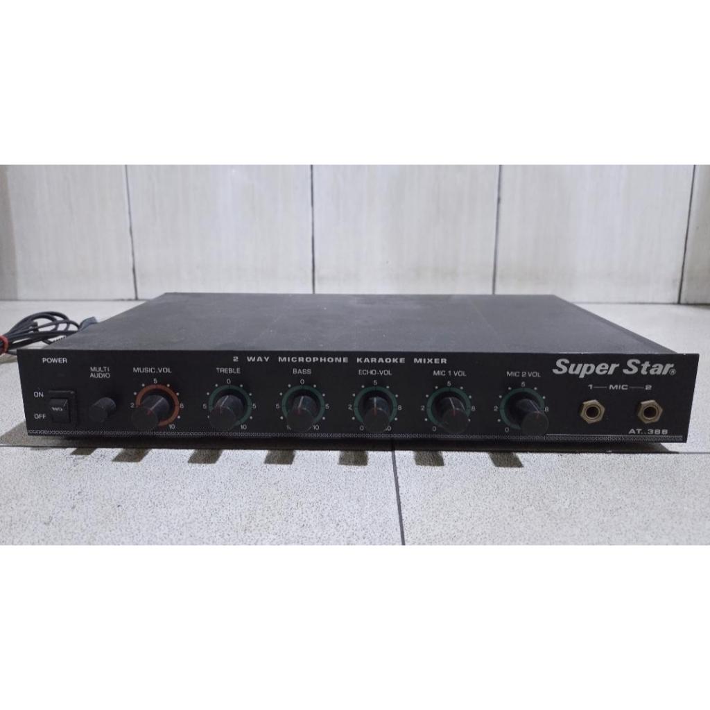 superstar AT-388 super star AT 388 2 way karoke mixer mic suara bagus bekas jadul koleksi pribadi