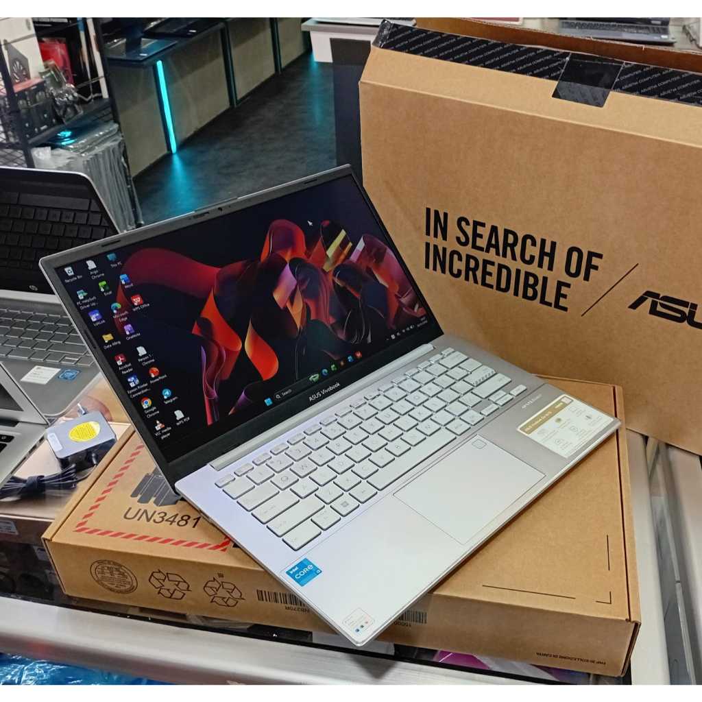 Laptop Leptop Vivobook e1404g core i3-n305 Ram 8gb ssd 512 gb full set siap pakai Garansi On