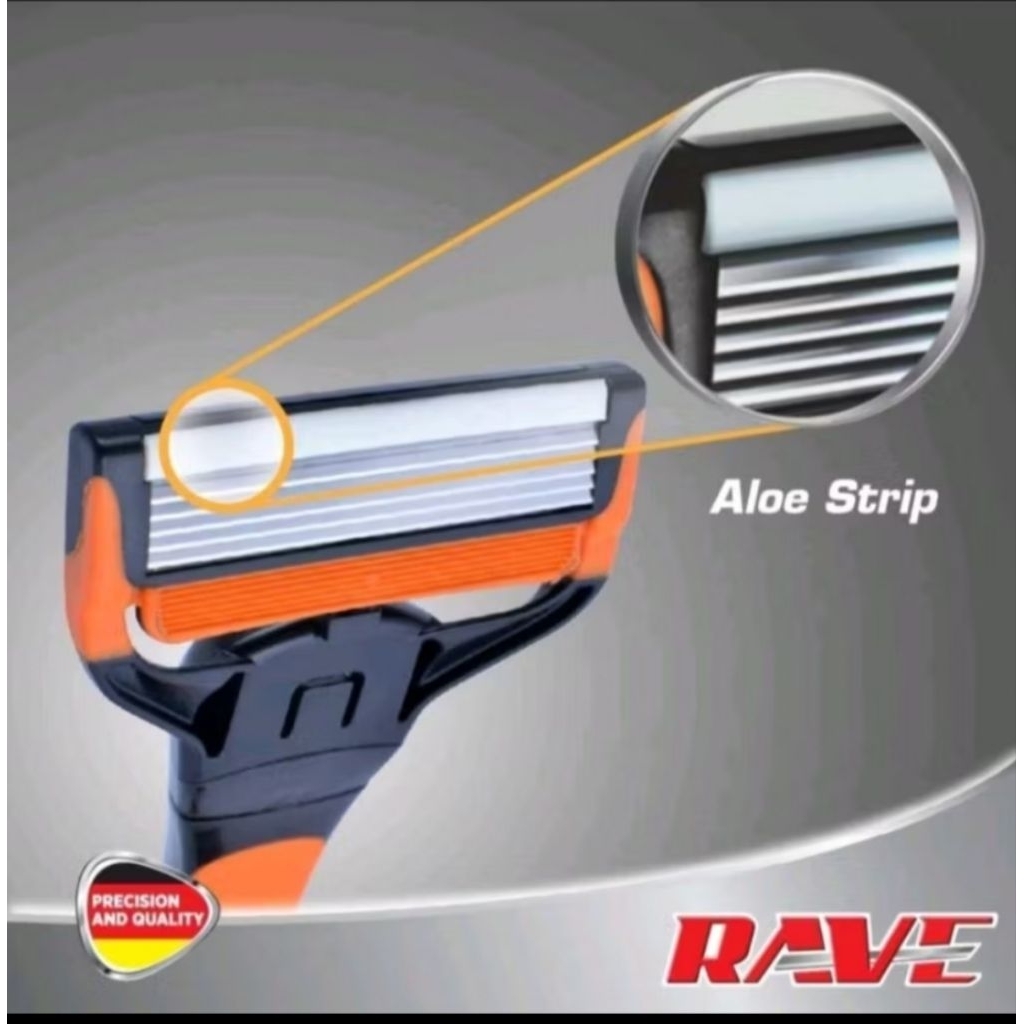 Alat cukur  Rave Ultimate 5 Accuro Blades Produk Jerman untuk cukur kumis jenggot dll