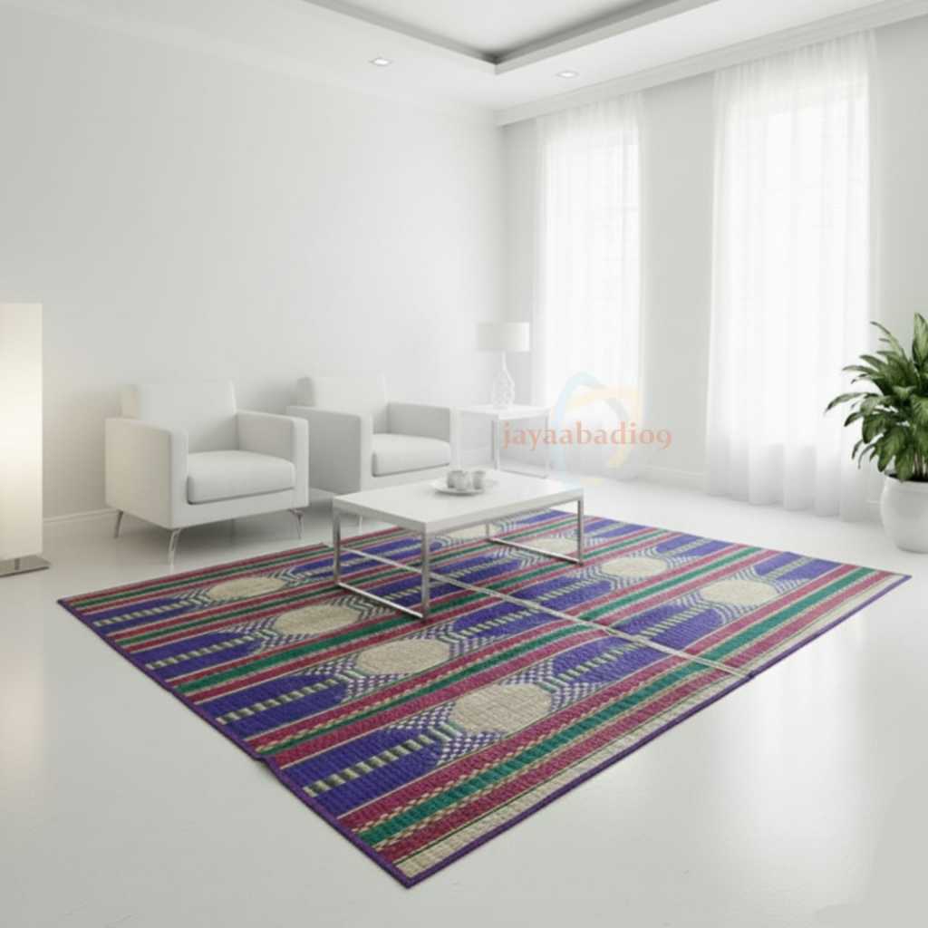 pandan karpet lantai tikar anyaman lipat ukuran 200x250 ukuran jumbo bahan tebal dan awet tikar serb