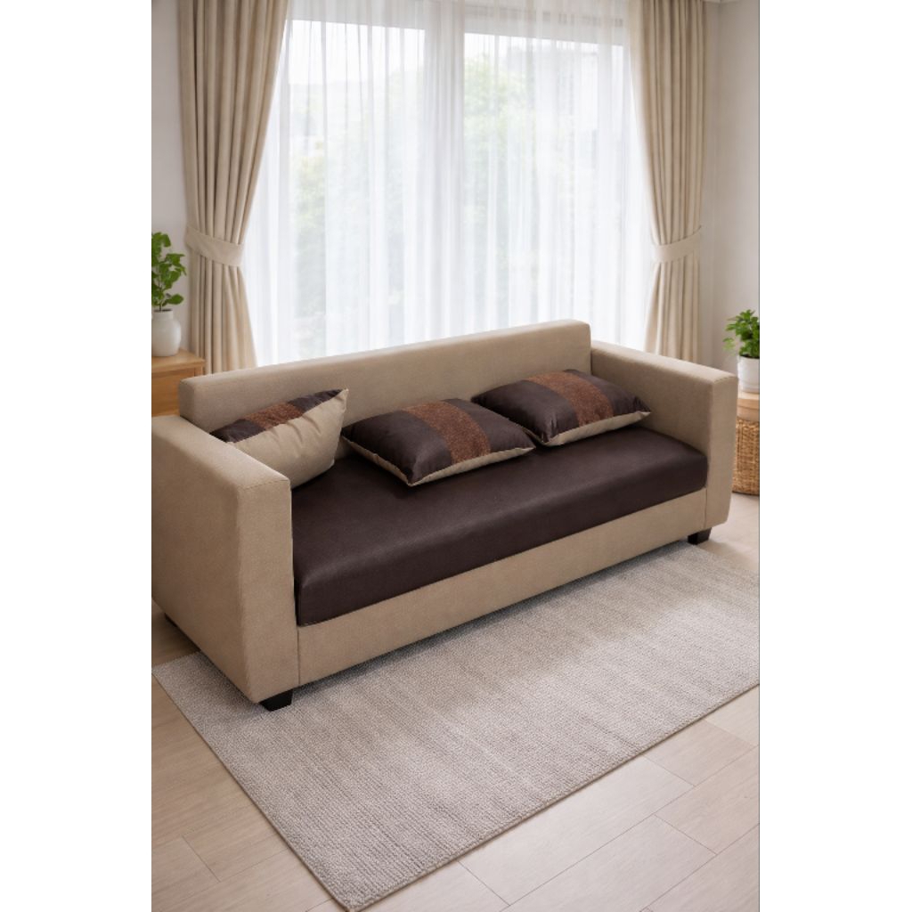 Berkat Furniture - Sofa 3 Seater Semi Kulit WAJIB BACA DESKRIPSI