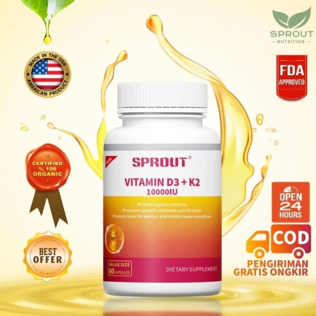 Sprout Vitamin D3 + K2 10000IU