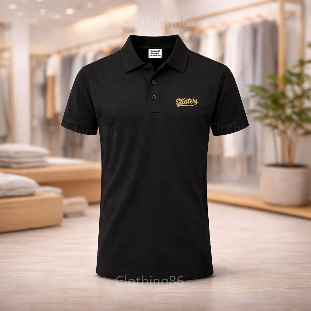Bisa COD T-shrit POLO kerah Polo Logo Skaters Gold Kaos Kerah Polo Dewasa Shirt Kaos Pria Polo Unise