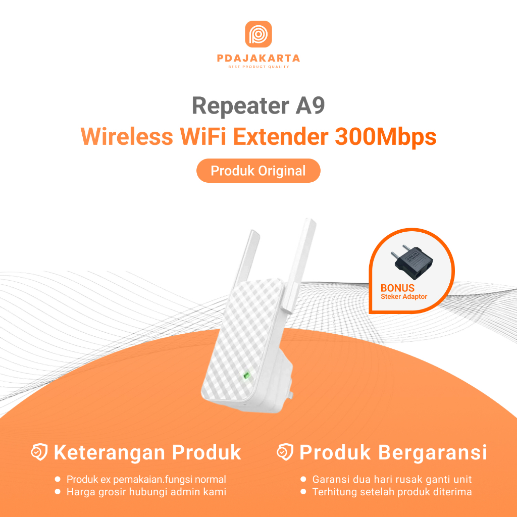 Repeater Tenda A9 Penguat Signal Wifi 300Mbps Bekas Original