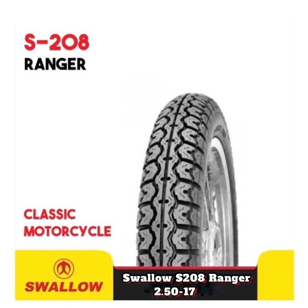 Ban Motor Kustom Japstyle Swallow S208 Ranger 2.50-17