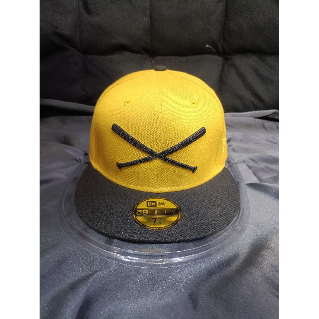 Topi New Era x Justfitted Crossbats Heritage Size 7 3/8 True Like New 100% ORIGINAL