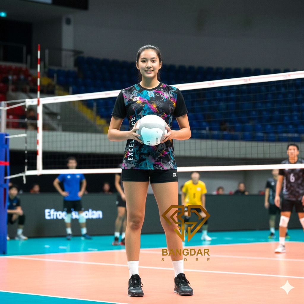 0KAOS OLAHRAGA WANITA JERSEY VOLLY CEWEK KAOS VOLLY WANITA BAJU BULUTANGKIS