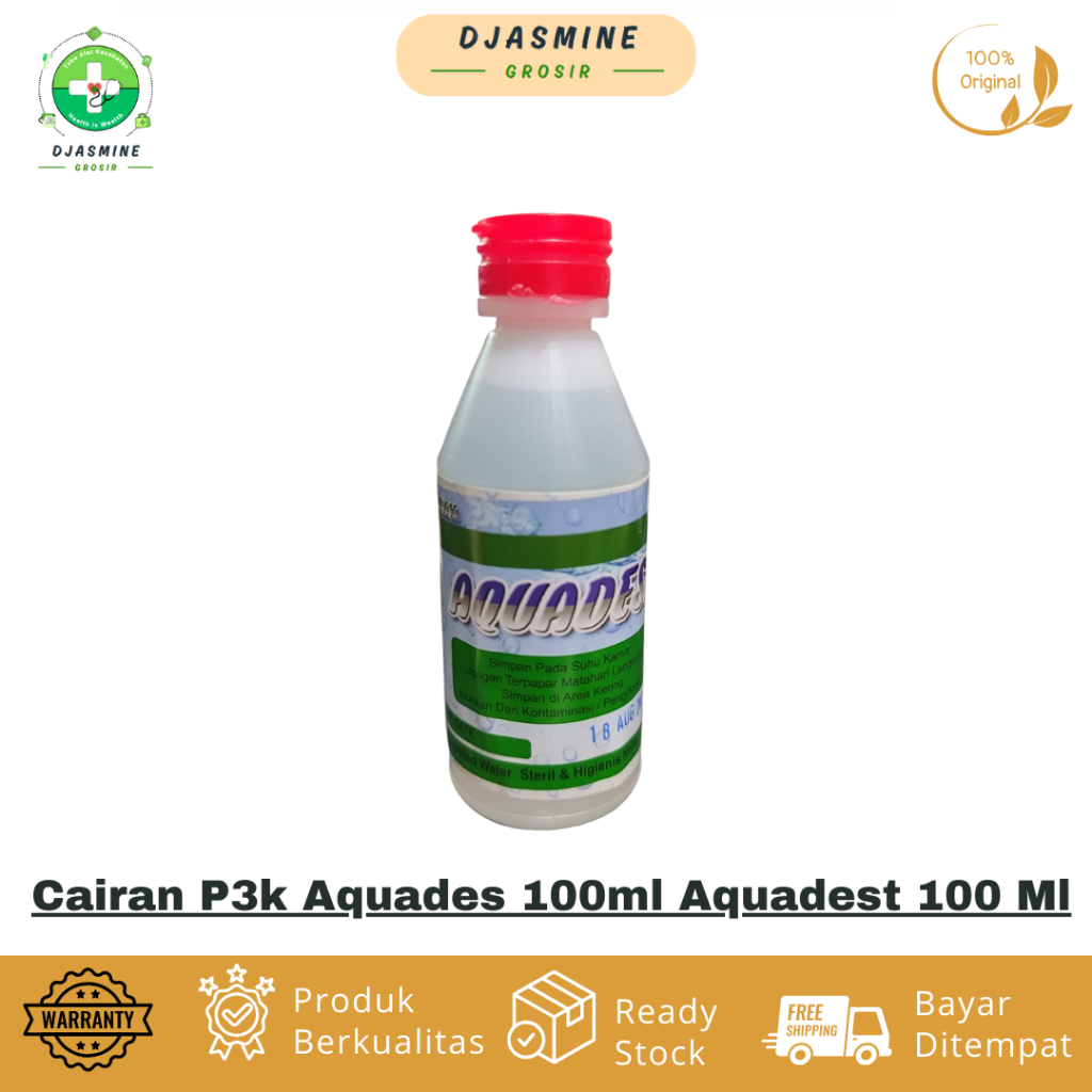 Cairan P3k Aquades 100ml Aquadest 100 Ml