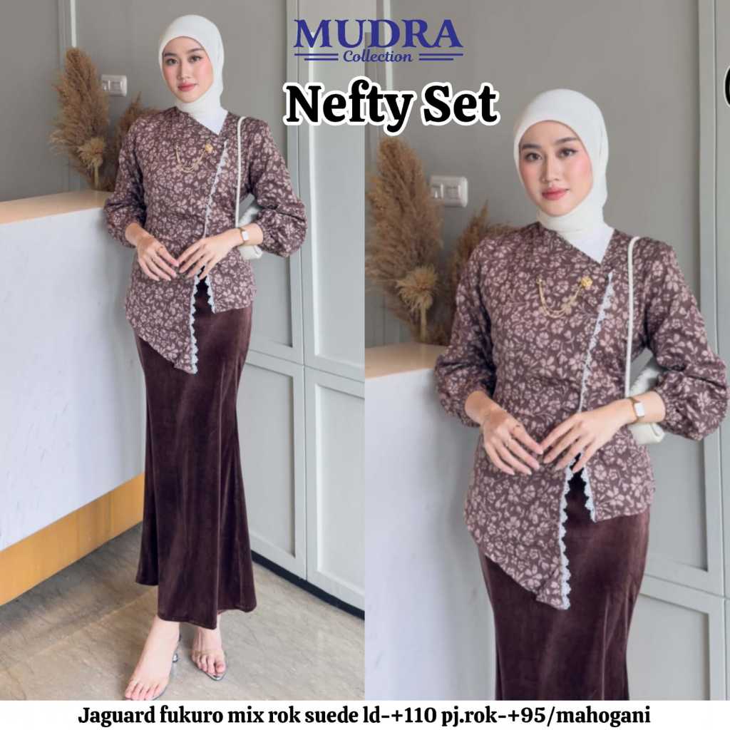Gamis Mudra Collection / Gamis Terbaru / Gamis Wanita / Gamis Premium / Nefty / Mudra Hijab