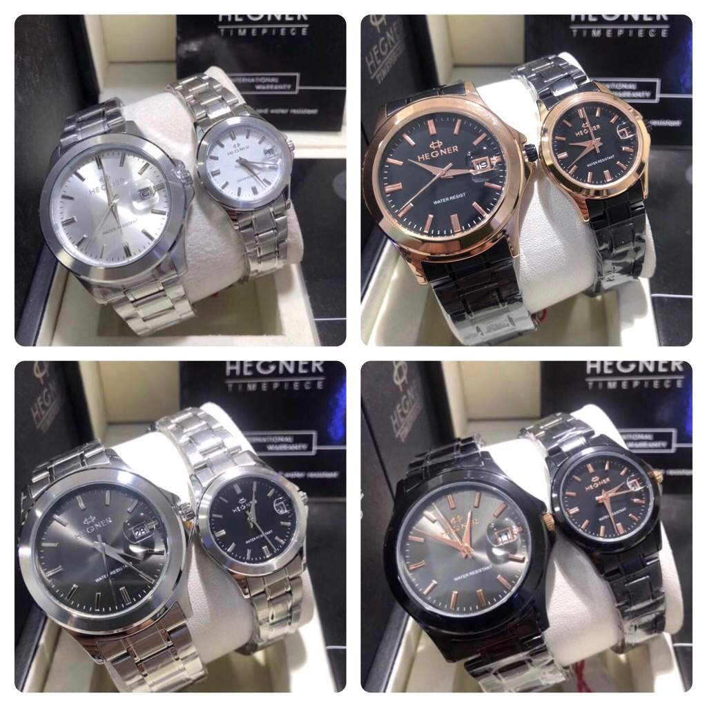 JAM TANGAN COUPLE HEGNER 223G-1 - 223L-1 / HW 223G-1 - 223L-1 / HEGNER 223 RANTAI [ORIGINAL]