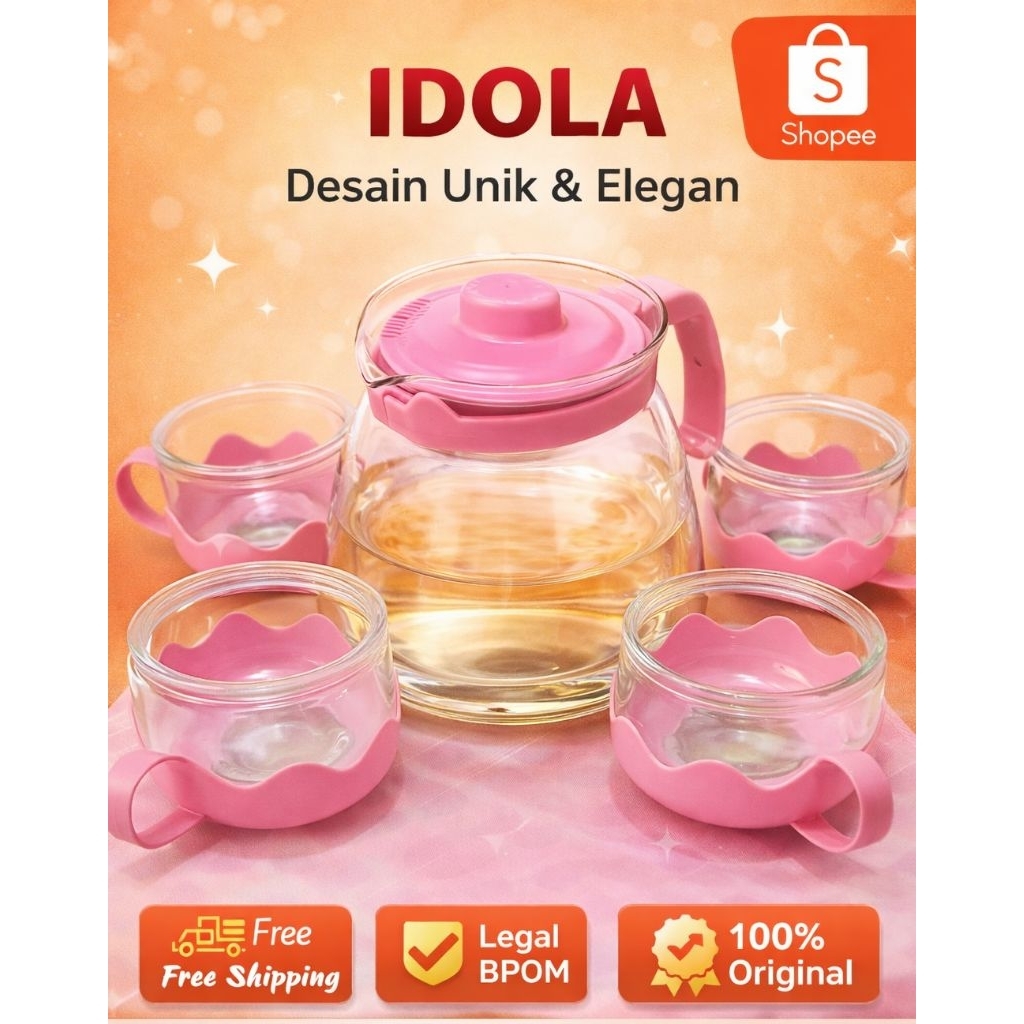 Teapot Glassware set 5 pcs