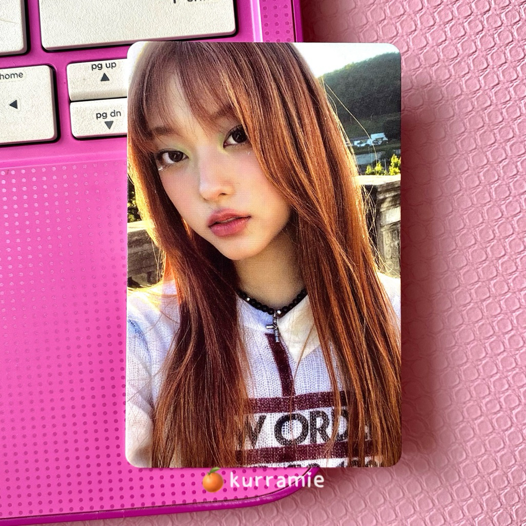 (clearance sell) photocard haerin pirang album message card ditto omg pc poca haerin blonde baju bas