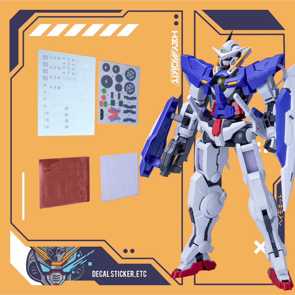 HG 1144 EXIA GBC GUNDAM PART DECAL STICKER WSD WATER SLIDE DECAL FOIL RED RUBBER MODELKIT NON BANDAI