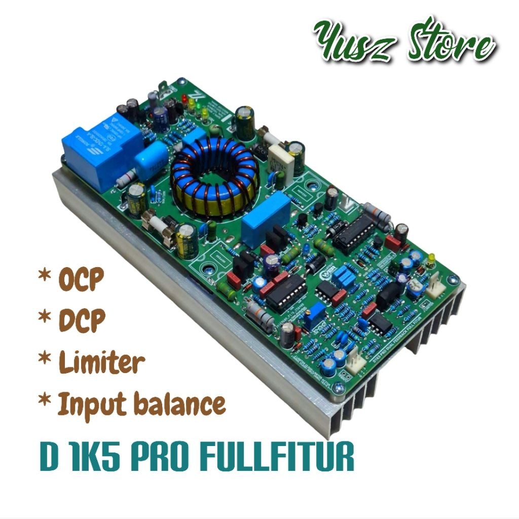Kit D1K5 Pro Full Fitur Class D 1k5 power Amplifier