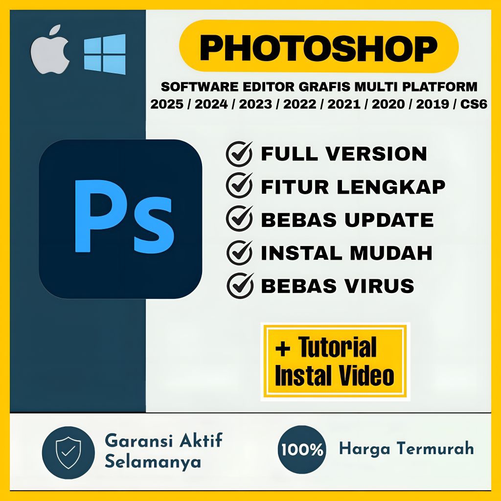 Photoshop 2026 - CS5 Full Version Lifetime Permanen Windows & Mac Os | Tersedia Versi 2026 / 2025 / 