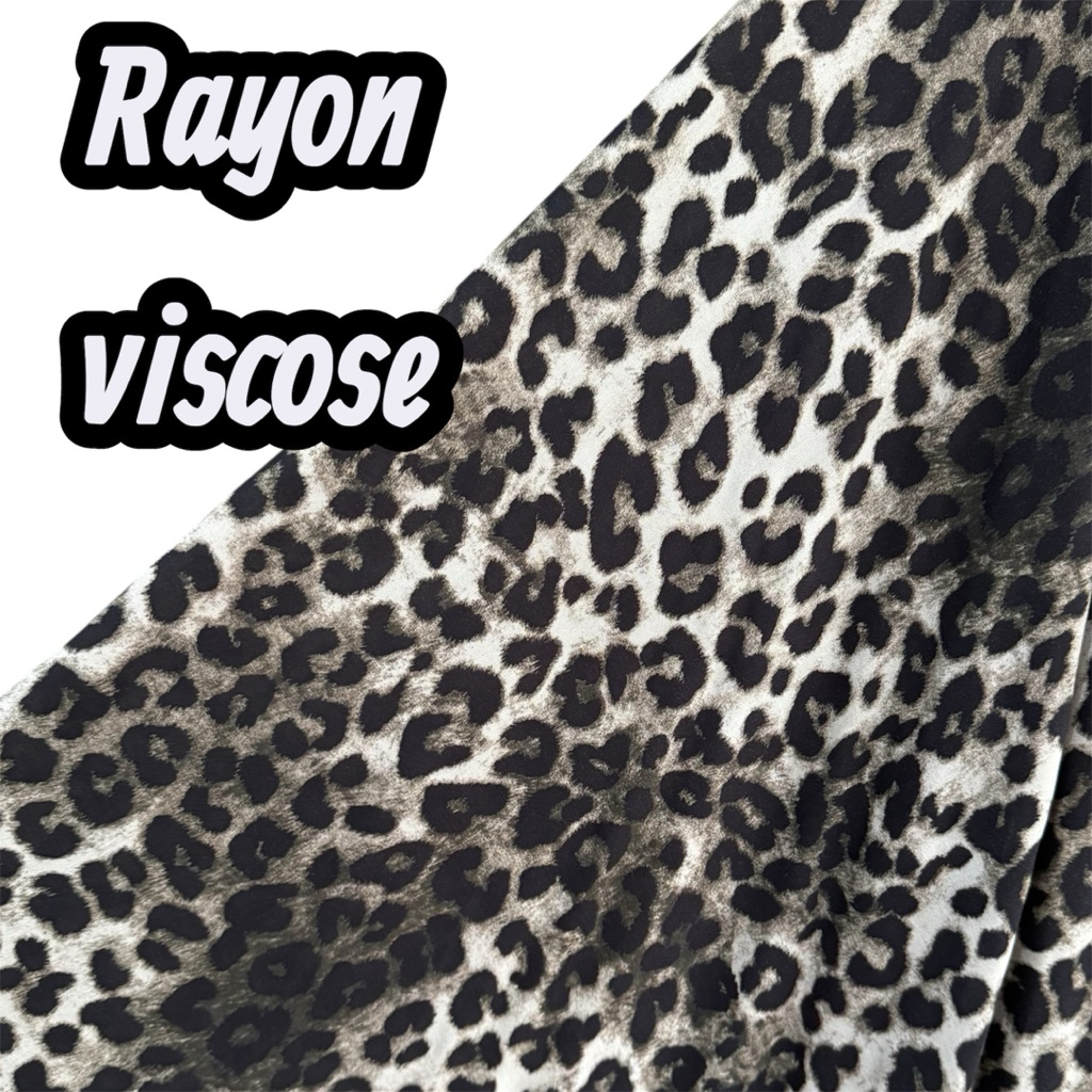 kain katun rayon viscose premium - rayon motif leopard - rayon meteran - lebar 150cm {CTK}