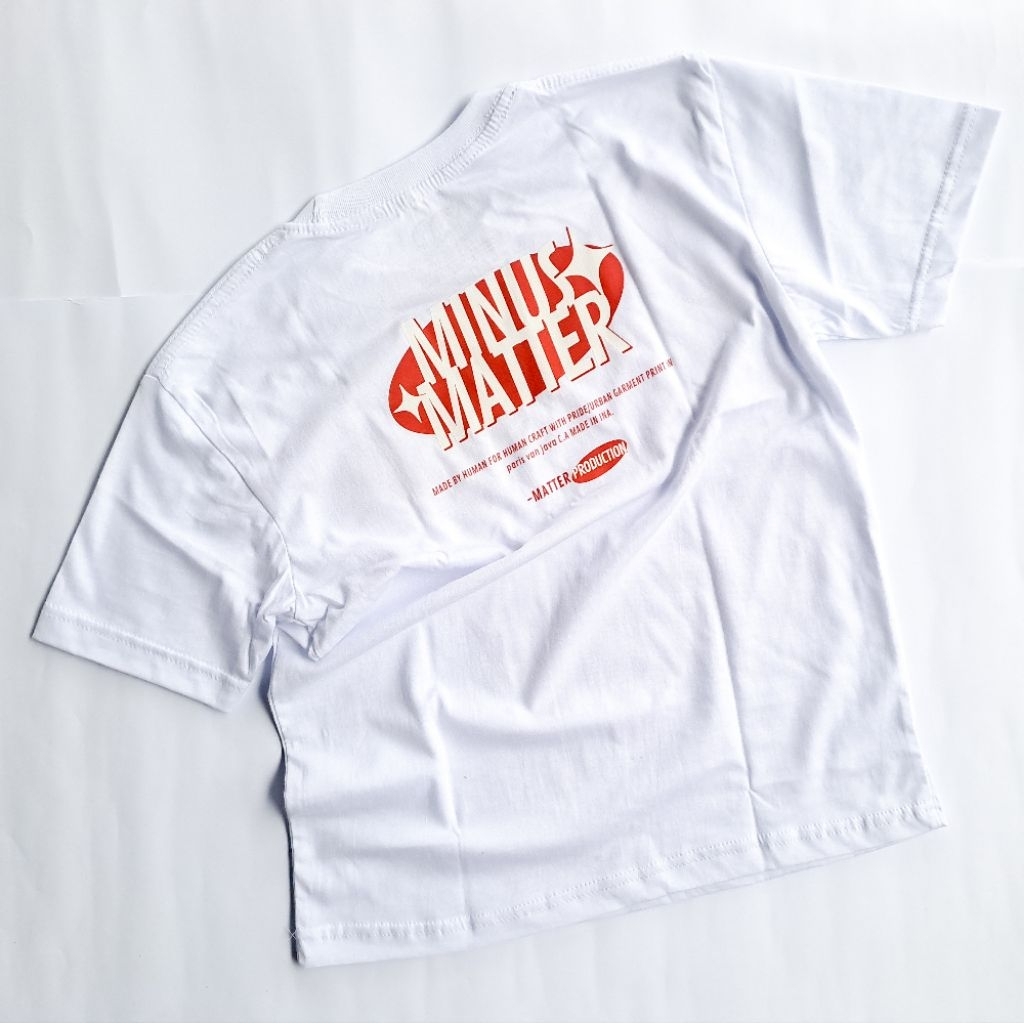 MINUS MATTER Kaos Anak Unisex Katun 30s Baju kaos Anak Premium Usia 1-12 Tahun - Y2K