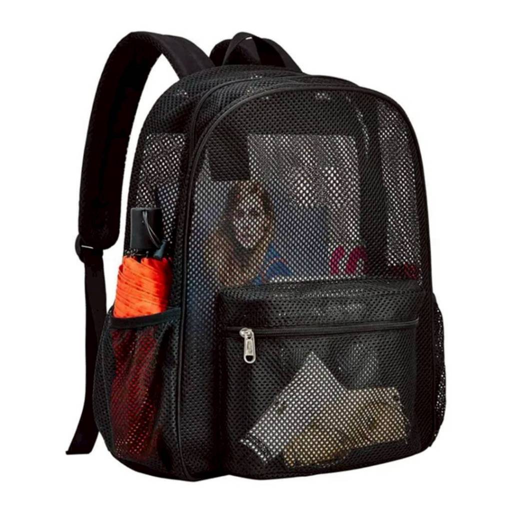 Ceniocen - Ransel Wanita Backpack Daily / Tas Ransel Pria Wanita Unisex Jaring Transparan Multifungs
