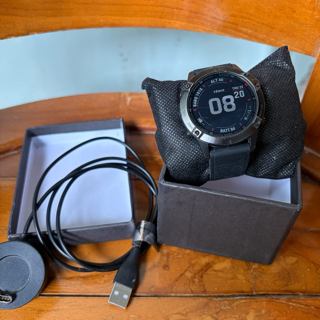 Smartwatch GPS Map Offline Garmin FENIX 6 Pro Second Defect Tombol Up Keras Replace Box