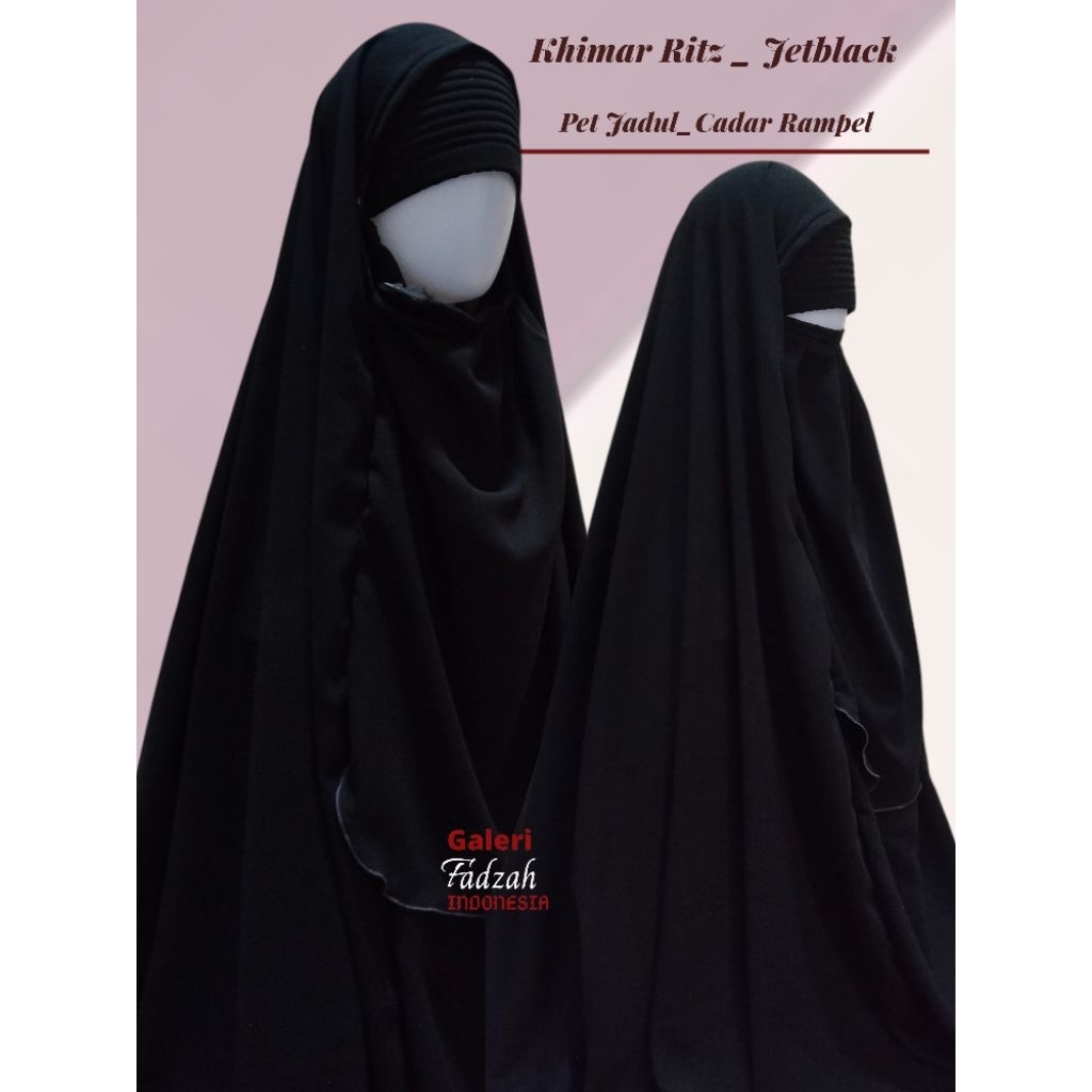 Jilbab Ritz Makasar (Pet Jadul,cadar rampel/lipitan)